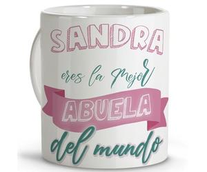 LolaPix Regalo abuela cumpleaños. Taza personalizada. Tazas originales para regalar. Regalo abuela. Regalos para abuelas. Taza cerámica 330 ml.