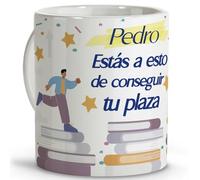 LolaPix Regalo para opositor. Tazas personalizadas con nombre. Tazas originales para regalar. Regalos opositores. Oposiciones. Taza cerámica 330 ml.