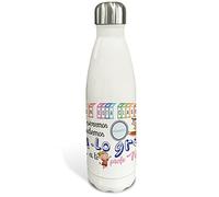 LolaPix Regalo Profesora Infantil. Botella agua. Botella personalizada. Botella acero inoxidable. Botella térmica de doble capa. Libre BPA. 500ml y 750ml. APRENDER A LO GRANDE