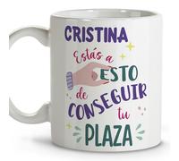 LolaPix Regalos opositores. Tazas personalizadas con nombre. Tazas originales para regalar. Regalos opositores. Oposiciones. Taza cerámica 330 ml.