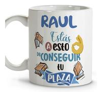 LolaPix Regalos para opositores. Tazas personalizadas con nombre. Tazas originales para regalar. Regalos opositores. Oposiciones. Taza cerámica 330 ml.