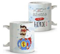 LolaPix Super Abuelo. Tazas desayuno. Regalo abuelo. Regalos para abuelos. Taza cerámica 330 ml.