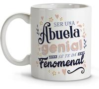 LolaPix Taza Abuela. Taza día de la madre. Tazas Desayuno Originales. Taza Cerámica 330 ml. Regalos con Frases. Taza mejor abuela.