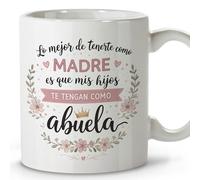 LolaPix Taza Abuela. Regalo Abuelas Dia de la Madre. Regalos para Mama Original. Apta para Lavavajillas. Yaya Regalo. Taza Dia de la Madre Abuela 330ml Color Interior a elegir. Te tengan como Abuela