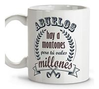 LolaPix Taza Abuelo. Taza Papá y Abuelo. Tazas Desayuno Originales. Cerámica 330 ml. Regalos con Frases. Día del Padre