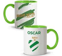 LolaPix Taza Betis. Tazas Personalizadas con Nombre. Taza Desayuno fútbol. Taza de cerámica 330ml. Varios diseños.