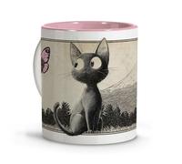 LolaPix Taza con Dibujo de Gato Estilo Anime. Tazas Originales para Regalar. Regalos Frikis Mujer. Regalos para Amantes de los Gatos. Chavenas. Gato Jiji. Canecas engraçadas.