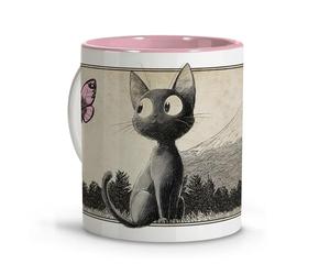 LolaPix Taza con Dibujo de Gato Estilo Anime. Tazas Originales para Regalar. Regalos Frikis Mujer. Regalos para Amantes de los Gatos. Chavenas. Gato Jiji. Canecas engraçadas.