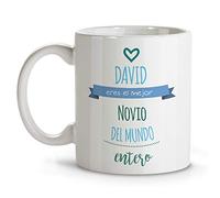 LolaPix Taza de San Valentín Personalizada con Nombre. 14 De Febrero. Tazas Originales Para Regalar. Regalos San Valentín Hombre Friki. Detalles Para Tu Pareja. Regalos Románticos y Divertidos.
