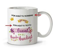 LolaPix Taza Día de la Madre. Tazas Personalizadas. Tazas Desayuno Originales. Regalos Personalizados. Capacidad 330ml. Genial Rosa