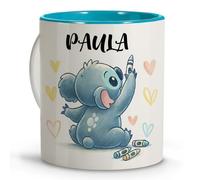 LolaPix Taza Infantil PERSONALIZABLE. Regalos Comunion Niña. Regalo para Niña Comunion. Vaso Infantil Personalizado. Taza Personalizada Nombre. Vaso Personalizado Niño. Koala Pintando 330ml