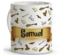 LolaPix Taza Mago personalizada con nombre - Regalos Frikis originales - Tazas de cerámica para Desayuno