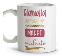 LolaPix Taza Mama Personalizada. Regalo Embarazada Primeriza. Detalles Dia de la Madre. Regalos para Mama Original. Regalo Madre primeriza. Apta para Lavavajillas. Taza Mamá 330ml. Vas a ser…
