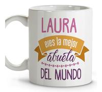 LolaPix Taza mensaje. Taza personalizada. Tazas desayuno. Regalo abuela. Regalos para abuelas. Taza cerámica 330 ml.