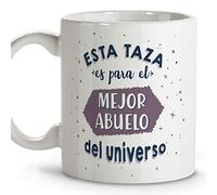 LolaPix Taza Papa Desayuno. Dia del Padre Regalos. Tazas con Mensajes. Regalo Papá Primerizo. Apta para Lavavajillas. Taza día del Padre 330ml. Mejor Abuelo