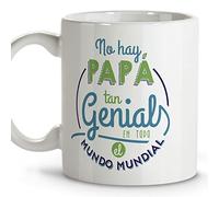 LolaPix Taza Papa Desayuno. Dia del Padre Regalos. Tazas con Mensajes. Regalo Papá Primerizo. Apta para Lavavajillas. Taza día del Padre 330ml. Papá Mundial
