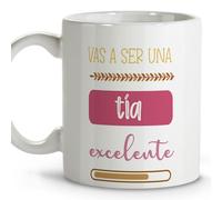 LolaPix Taza para tia. Tazas desayuno. Regalo tía. Regalos para mi tía. Taza cerámica 330 ml.