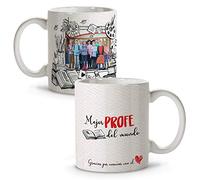 LolaPix Taza Personalizada con Nombre. Regalos para Profesores. Taza Personalizada. Varios diseños. Mejor PROFE