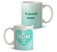 LolaPix Taza personalizada mamá. Regalos Día de la Madre. Taza personalizada. Regalos originales. Varios diseños. Reina Azul. Taza cerámica 330ml