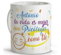 LolaPix Taza psicología. Tazas personalizadas con nombre. Tazas originales para regalar. Regalos psicologos. Taza cerámica 330 ml.