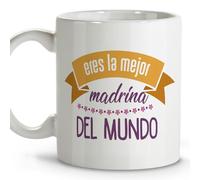 LolaPix Taza quieres ser mi madrina. Tazas de cafe. Regalo madrina. Regalos para madrinas. Taza cerámica 330 ml.
