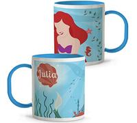 LolaPix Taza Sirenita Personalizada con Nombre - Disney Original - Varios Diseños y Colores