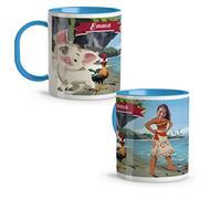 LolaPix Tazas Bonitas Disney. Personalizadas con Foto y Nombre. Tazas Plásticas Infantiles. 330 ml. Originales. Regalos VAIANA