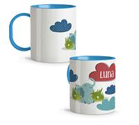 LolaPix Tazas Bonitas. Taza Personalizada. Tazas Infantiles plástico. Regalo Personalizado. Tazas Originales para Regalar. Colores a elegir. Elefante Infantil