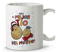 LolaPix Tazas con frases graciosas. Tazas originales para regalar. Regalo tío. Regalo para tío. Taza cerámica 330 ml.