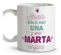 LolaPix Tazas de café originales. Taza personalizada. Tazas originales para regalar. Regalo abuela. Regalos para abuelas. Taza cerámica 330 ml.