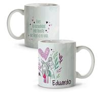 LolaPix Tazas Frases de Amor Personalizadas con Frase/Nombre. Regalos San Valentin Personalizados. Tazas Personalizadas Interior Color. Taza San Valentin de Cerámica. Casualidad