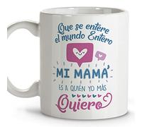 LolaPix Tazas Mamá. Taza Mamá Te Quiero. Detalles Dia de la Madre. Regalos para Mama Original. Tazas Desayuno Originales. Taza Cerámica 330 ml. Regalos con Frases. Día de la Madre.