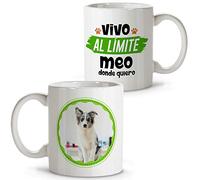 LolaPix Tazas Originales. Taza Personalizada. Regalo Personalizado. Foto Mascota. Taza Cerámica. Diseño Perro. Perro Meón