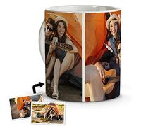 LolaPix Tazas personalizadas con foto. Taza personalizada. Tazas desayuno originales. Taza de cerámica. Regalos personalizados. Hasta 4 fotos. COLORES a ELEGIR. 2 FOTOS