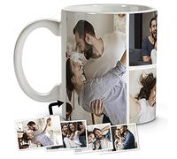 LolaPix Tazas personalizadas con foto. Taza personalizada. Tazas desayuno originales. Taza de cerámica. Regalos personalizados. Hasta 4 fotos. COLORES a ELEGIR. 4 FOTOS