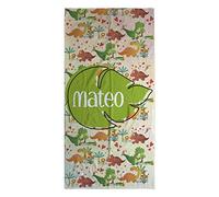 LolaPix Toalla Personalizada con Nombre. Toalla Dinosaurio NiñoToalla Playa. Toalla Piscina/Piscina. Algodón y Microfibra. Regalos Originales. Varios Tamaños. Mundo Dino