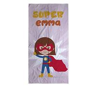 LolaPix Toalla Personalizada con Nombre. Toalla Niña. Toalla Playa. Toalla Piscina/Piscina. Algodón y Microfibra. Regalos Originales. Varios Tamaños. Super NIÑA