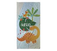 LolaPix Toalla Personalizada con Nombre. Toalla Playa Algodon. Toalla Playa. Toalla Piscina/Piscina. Algodón y Microfibra. Regalos Originales. Varios Tamaños. Dino Jirafa Infantil