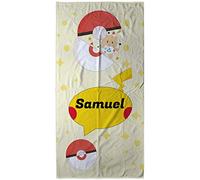 LolaPix Toalla Personalizada Playa Infantil. Toalla Playa Bebe. Toallas Personalizadas con Nombre. Varios Tamaños. Pikachu