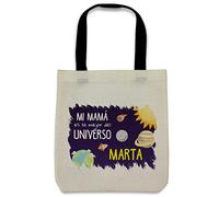 LolaPix Tote Bag. Bolsa de tela. Regalos Originales Dia de La Madre. Bolso Personalizado. 36 x 39 cm. Varios diseños. Bolsa Greta#1 MAMÃ