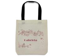 LolaPix Tote bag personalizada. Bolsa de tela Personalizada. Tote Bag. Regalos Originales. Tejido tipo Lino. 36 x 39 cm. Varios diseños. Bolsa Greta. FLOR DE CEREZO
