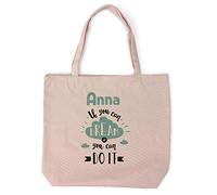 LolaPix Tote Bag Personalizada con Nombre/Texto. Regalos Personalizados. Tejido Tipo Canvas. Varios Diseños a Elegir. 40X40cm. Bolsa Cindy. Dream