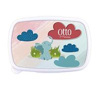 LolaPix Tupper Fruta. Fiambrera Infantil Personalizada. Caja merienda con Nombre y Curso. Apta para microondas y Libre de BPA, filatos y Metales Pesados. Varios diseños.Elefante Infantil