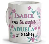 LolaPix Vas a ser abuela. Taza personalizada. Tazas originales para regalar. Regalo abuela. Regalos para abuelas. Taza cerámica 330 ml.