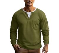 LoLayered Waffle - Camiseta de manga larga de dos piezas | Camisas de otoño para uso diario, manga larga, para casa, descanso, gimnasio, otoño, estilo calle, viajes, casual, lisa
