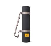 Lolë Pose - Esterilla de yoga con soporte de correa, tapete de entrenamiento texturizado antideslizante de 5 mm de grosor, ideal para yoga caliente y pilates, ligera y resistente al sudor, negro