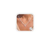 LOLIAS Cadena Plata Mujer 925 Colgante Cruz/Circonita/Corazones