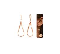 LOLIAS Plata Ley 925 Pendientes Largos Trenzados para Mujer Pendientes Lágrima Chapados Oro 14 Quilates Pendientes Hipoalergénicos Palanca Pendientes Colgantes para Regalos Joyería