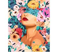 Lolipony Pintura por Números para Adultos y Niños al óleo de Lienzo DIY, con Pinceles, Pigmento Acrílico, Pintura de Dibujo DIY, Sin Marco 40X50 CM