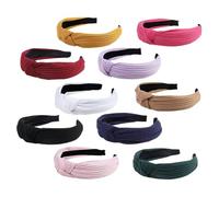 LOLIPPYY 10 piezas Diademas Anudadas de Algodón Elástico para Mujer y Niña Accesorios Cómodos y Sencillos para Decoración de Cabello